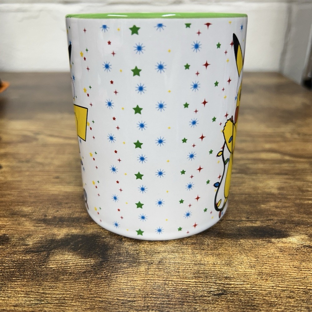 Pokémon Pikachu Holiday Christmas Lights Santa Coffee Mug Tea Cup 14oz NWT - Picture 2 of 5